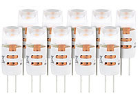 Luminea High-Power LED-Stiftlampe, G4, 1,2 W, tageslichtweiß, 10er-Set; Stiftsockellampen 