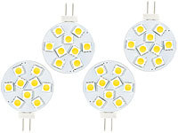 Luminea High-Power G4-LED-Stiftsockel, SMD5050-LEDs, G4, 1,8 W, weiß, 4er-Set