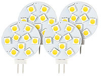 Luminea High-Power G4-LED-Stiftsockel, SMD5050-LEDs, 1,8 W, warmweiß, 4er-Set; LED-Stiftsockel G4 LED-Stiftsockel G4 