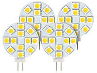 Luminea High-Power G4-LED-Stiftsockel mit SMD5050-LEDs, 2,4 W, weiß, 4er-Set; Stiftsockellampen 