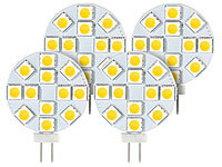 Luminea High-Power G4-LED-Stiftsockel mit SMD5050-LEDs, 2,4W, 4000 K, 4er-Set