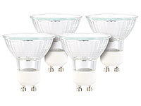 Luminea Halogen-Reflektor, GU10, 42 W, warmweiß, dimmbar, 4er-Set