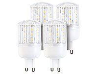 Luminea LED-Kolben, G9, 3 W, 230 lm, 350°, tageslichtweiß, 4er-Set