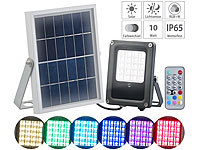 Luminea Solar-LED-Fluter für außen, RGBW, 10 Watt, mit Fernbedienung & Timer; Wasserfeste LED-Fluter (warmweiß) Wasserfeste LED-Fluter (warmweiß) Wasserfeste LED-Fluter (warmweiß) 