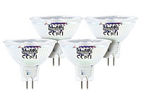 Luminea COB-LED-Spotlight, GU5,3, MR16, 5W, 350lm, warmweiß, 4er-Set; LED-Spots GU10 (warmweiß), LED-Tropfen E27 (tageslichtweiß) LED-Spots GU10 (warmweiß), LED-Tropfen E27 (tageslichtweiß) 