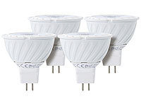 Luminea COB-LED-Spotlight, GU5,3, MR16, 7 W, 450 lm, warmweiß, 4er-Set