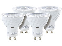 Luminea COB-LED-Spotlight, GU10, 7 W, 500 lm, warmweiß, 4er-Set