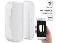 Luminea Home Control WLAN-Tür & Fensteralarm, Sicherung, komp. zu Alexa & Google Assistant