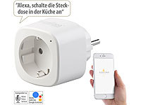 Luminea Home Control WLAN-Steckdose mit App, 16 A, für Amazon Alexa & Google Assistant