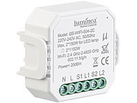 Luminea Home Control WLAN-Unterputz-2-Kanal-Lichtschalter mit App & Sprachsteuerung; WLAN-Steckdosen mit Stromkosten-Messfunktion WLAN-Steckdosen mit Stromkosten-Messfunktion WLAN-Steckdosen mit Stromkosten-Messfunktion 