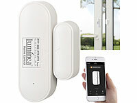 Luminea Home Control Türsensor WLAN, WLAN Türkontakt, WiFi Türkontakt; WLAN-Temperatur- & Luftfeuchtigkeits-Sensoren mit App-Auswertungen WLAN-Temperatur- & Luftfeuchtigkeits-Sensoren mit App-Auswertungen WLAN-Temperatur- & Luftfeuchtigkeits-Sensoren mit App-Auswertungen WLAN-Temperatur- & Luftfeuchtigkeits-Sensoren mit App-Auswertungen