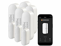 Luminea Home Control WLAN Fensterkontakt, WLAN Türsensor