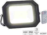 Luminea Wetterfester LED-Fluter, Radar-Bewegungssensor, Fernbedienung, 60 W; Wetterfester LED-Fluter (tageslichtweiß) 