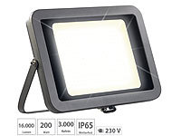 Luminea Wetterfester LED-Fluter, 200 W, 18.000 lm, IP65, 3.000 K, warmweiß
