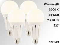 Luminea High-Power-LED-Lampe E27, 23 Watt, 2.400 Lumen, 3000 K, 4er-Set