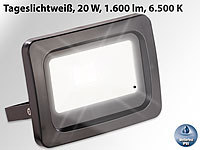 Luminea Mini-LED-Fluter, 20 W, 1.600 lm, IP65, 6.500 K, tageslichtweiß