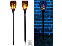 Luminea 2er-Set LED-Gartenfackeln,realistisches Flammenflackern,2.000-mAh-Akku; LED-Tropfen E27 (tageslichtweiß) LED-Tropfen E27 (tageslichtweiß) LED-Tropfen E27 (tageslichtweiß) LED-Tropfen E27 (tageslichtweiß) 