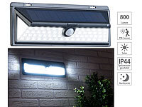 Luminea 8er-Set Solar-LED-Wandleuchten, Bewegungssensor , 800 Lumen, 13,2 Watt; Wasserfeste LED-Fluter (warmweiß) 