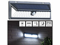 Luminea Solar-LED-Wandleuchte, Bewegungs-Sensor & Akku, 800 Lumen, 13,2 Watt