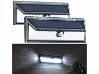 Luminea Solarlicht, Aussenleuchte Solar; LED-Solar-Fluter mit Bewegungsmelder LED-Solar-Fluter mit Bewegungsmelder LED-Solar-Fluter mit Bewegungsmelder LED-Solar-Fluter mit Bewegungsmelder 