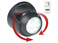Luminea; Solar-LED-Wandlichter mit Nachtlicht-Funktion, Wetterfeste LED-Fluter mit Radar-Bewegungssensor (warmweiß)