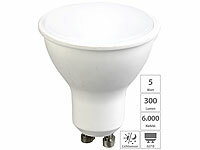 Luminea LED-Spot GU10, Lichtsensor, tageslichtweiß 6000 K, 5 Watt, 300 Lumen; LED-Spots GU10 (warmweiß), LED-Tropfen E27 (tageslichtweiß) 