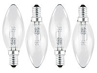 Luminea Halogen-Kerze E14, 230V, 42W, 4er-Set; LED-Tropfen E27 (tageslichtweiß) 