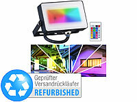 Luminea Wetterfester RGBW-LED-Fluter, 16 Farben & weiß, Versandrückläufer; Wasserfeste LED-Fluter (warmweiß) 