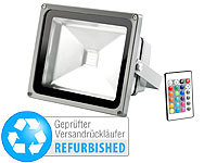 Luminea Wetterfester LED-Fluter RGB,Metallgehäuse,30 W,IP65(Versandrückläufer)