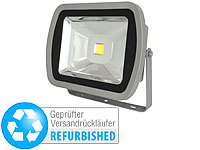 Luminea Wetterfester LED-Fluter, Metall, 80 W, warmweiß (Versandrückläufer); Wetterfester LED-Fluter (tageslichtweiß), LED-Fluter mit Bewegungsmelder (tageslichtweiß) 