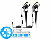 Luminea Erdspieß-aussen-Strahler, Garten-Spots, Terrassen-Beleuchtung
