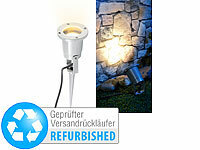 Luminea Pflanzstrahler, LED Erdspießstrahler, LED-Bodenstrahler