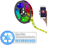 Luminea Home Control USB-RGB-LED-Streifen mit WLAN, Versandrückläufer; WLAN-Steckdosen mit Stromkosten-Messfunktion 