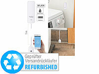 Luminea Home Control ZigBee-Wassermelder mit externem Sensor, Versandrückläufer; WLAN-Steckdosen mit Stromkosten-Messfunktion 