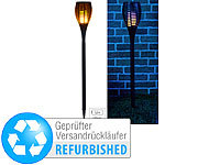 Luminea LED-Gartenfackel, realistisches Flammenflackern, Versandrückläufer
