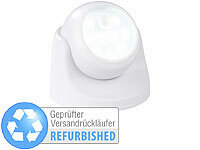 Luminea runde Taschenlampen, LED-Strahler abnehmbar; Solar-LED-Wandlichter mit Nachtlicht-Funktion, Wetterfeste LED-Fluter mit Radar-Bewegungssensor (warmweiß) Solar-LED-Wandlichter mit Nachtlicht-Funktion, Wetterfeste LED-Fluter mit Radar-Bewegungssensor (warmweiß) Solar-LED-Wandlichter mit Nachtlicht-Funktion, Wetterfeste LED-Fluter mit Radar-Bewegungssensor (warmweiß)