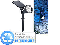 Luminea Solar Erdspieß-Strahler, Solarstrahler Garten Erdspieß; LED-Solar-Fluter mit Bewegungsmelder LED-Solar-Fluter mit Bewegungsmelder LED-Solar-Fluter mit Bewegungsmelder 