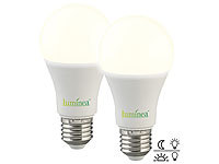 Luminea LED Dämmerung, Glühbirne mit Dämmerungssensor; LED-Tropfen E27 (warmweiß) LED-Tropfen E27 (warmweiß) LED-Tropfen E27 (warmweiß) LED-Tropfen E27 (warmweiß) 