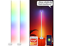 Luminea Home Control Stehlampe Alexa, Ecklampen LED
