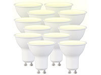 Luminea LED-Lampen GU10 warmweiß, LED-GU10-Spotlights, LED-Birnen GU10