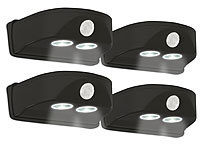 Luminea LED-Treppen-Lampen, LED-Aufbaulampe, LED-Innenleuchte; Wetterfeste LED-Fluter mit Radar-Bewegungssensor (warmweiß), LED-Strahler mit PIR-Sensor, Batteriebetrieb Wetterfeste LED-Fluter mit Radar-Bewegungssensor (warmweiß), LED-Strahler mit PIR-Sensor, Batteriebetrieb Wetterfeste LED-Fluter mit Radar-Bewegungssensor (warmweiß), LED-Strahler mit PIR-Sensor, Batteriebetrieb Wetterfeste LED-Fluter mit Radar-Bewegungssensor (warmweiß), LED-Strahler mit PIR-Sensor, Batteriebetrieb