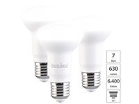 Luminea 3er-Set LED-Reflektor R63 E27, 7W (ersetzt 60W), 630lm, tageslichtweiß