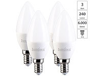 Luminea 4er-Set LED-Kerzen E14, C37, 3W (ersetzt 30W), 240 lm, tageslichtweiß; LED-Tropfen E27 (warmweiß) LED-Tropfen E27 (warmweiß) LED-Tropfen E27 (warmweiß) LED-Tropfen E27 (warmweiß) 