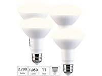 Luminea 4er-Set LED-Reflektor R80, E27 11W (ersetzt 100W) 950lm warmeiß 2700K