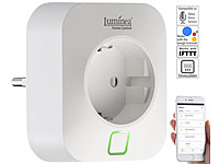 Luminea Home Control WLAN-Steckdose, App, komp. mit Amazon Alexa & Google Assistant, 16 A; WLAN-Steckdosen WLAN-Steckdosen WLAN-Steckdosen