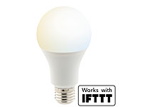Luminea Home Control WLAN-LED-Lampe, komp. zu Amazon Alexa & Google Assistant, E27, CCT; WLAN-Steckdosen WLAN-Steckdosen WLAN-Steckdosen WLAN-Steckdosen