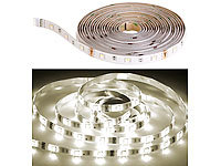 Luminea LED-Streifen-Erweiterung LAM-515, 5 m, 1.300 Lumen, warmweiß, IP44