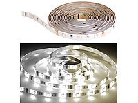 Luminea LED-Streifen-Erweiterung LAT-530, 5 m, 800 Lumen, warm/kaltweiß, IP44; LED-Unterbaulampen (warmweiß) LED-Unterbaulampen (warmweiß) LED-Unterbaulampen (warmweiß) LED-Unterbaulampen (warmweiß) 