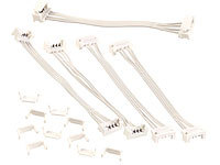 Luminea 5er-Set Verbindungs-Kabel für LED-Streifen der Serie LAK, LAT und LAM; LED-Unterbaulampen (warmweiß) LED-Unterbaulampen (warmweiß) LED-Unterbaulampen (warmweiß) 