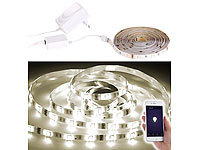 Luminea WLAN-LED-Streifen, warmweiß, 5m, Amazon Alexa & Google Assistant komp.; LED-Unterbaulampen (warmweiß) LED-Unterbaulampen (warmweiß) LED-Unterbaulampen (warmweiß) 